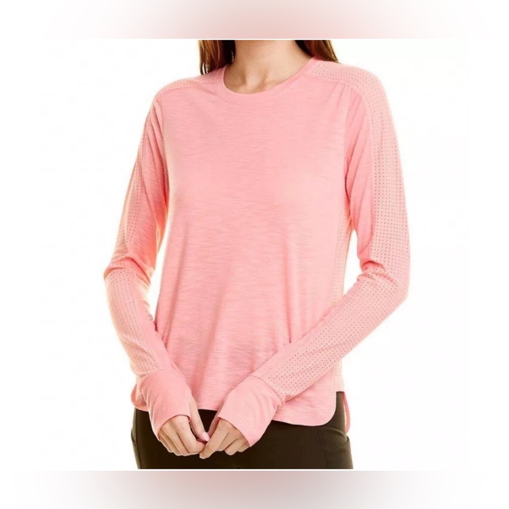 Sweaty Betty Womens Shirt Breeze Long Sleeve Running Top Calypso Pink (Size L)